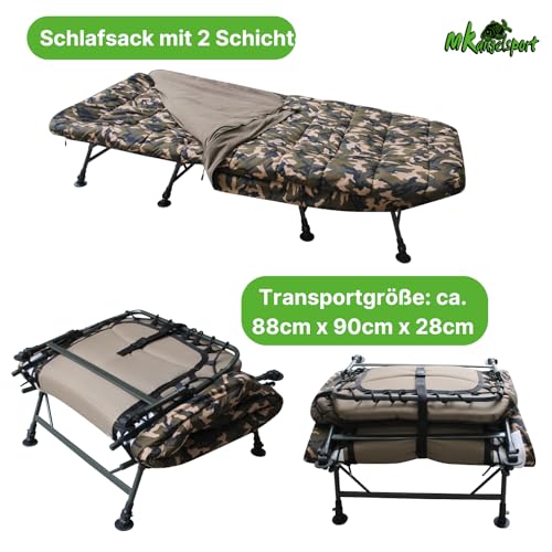 MK-Angelsport – Karpfenliege MK 8 Bein Bedchair Camo Sleeping System - 5